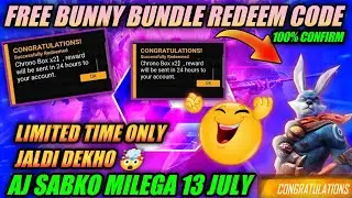 13 july free fire ka redeem code | 13 july 2022 bunny bundle ka redeem code | ff redeem code today
