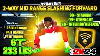 The MOST TOXIC ‘2-WAY MID RANGE SLASHING FORWARD’ Build To Make For NBA 2K24… BEST BIG MAN BUILD!