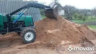 самодельный кун для самодельного трактора испытание...