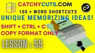 Word :Copy Format Only, How to Copy Format Using Shift + Ctrl + C ?. Very Easy Tips
