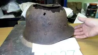 Восстановление сложнго австрийского шлема М-17.Александр(реставратор).Видео№80