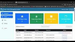 Smart Visitor Management System - PHP MySQL