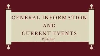 Civil Service Exam 2022 |General Information and Current Events Reviewer | 20 Items