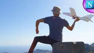 Throwing A Foam Airplane Off A HUGE Mountain