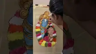 Padmavathi parinayam🩵 #addutera #adduthera #handpainted #antarpat #art #fabricpainting #artcasm