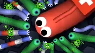 СПАСАЕМ МИР В SLITHER.IO ОТ ЗАРАЗНЫХ ЧЕРВЯКОВ +70000