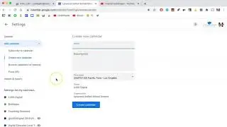Calendar: Create New Calendar