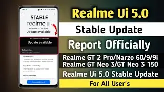 Realme Ui 5.0 Stable Update Report Officially 🤩 | Realme Ui 5.0 Stable Update For All User's
