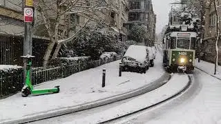 Kadıköy Moda Tramvayı - 17 Şubat 2021 Kar Yağışı / Snow Kadikoy Istanbul