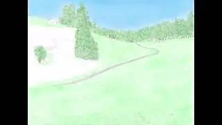 Voralp, Switzerland. Coloring book for adults