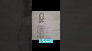 Drawing of a Skater girl