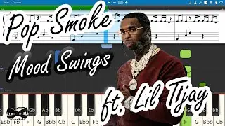 Pop Smoke - Mood Swings ft. Lil Tjay [Piano Tutorial | Sheets | MIDI] Synthesia