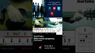 How to play Bitter Sweet Symphony 🎼🍋 (Short Version) - The Verve / Guitar Lesson / GuiTabs