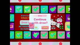 Spinning the Christmas/Winter wheel on My Hello Kitty Cafe on Roblox -EveeWasHere-
