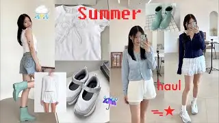 패션하울👚 요즘 핫한 브랜드 가득♥︎ 살안타 여름가디건, 발편한 레인부츠, 핀터레스트st 셋업, 메리제인 운동화, 데일리 진주목걸이✨