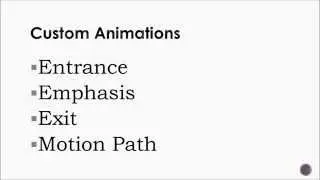Custom Animation - Tech for Trainers Module 2: PowerPoint