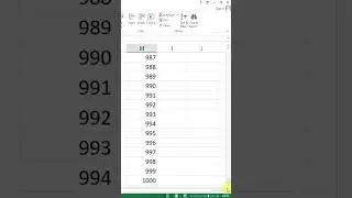 Excel trick to generate unlimited numbers automatically