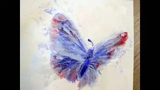 Как нарисовать Бабочек акрилом. How to draw Butterflies with acrylic