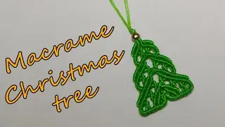 БРЕЛОК ЁЛОЧКА МАКРАМЕ. KEYCHAIN CHRISTMAS TREE MACRAME.