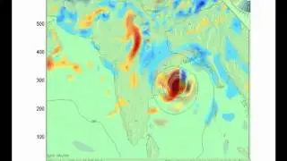 Simple 2D simulation of the Tropical Cyclone Phailin