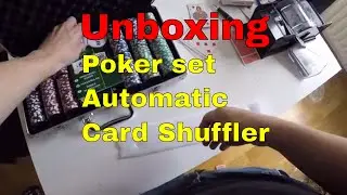 Unboxing Piatnik poker chips and automatic card shuffler.