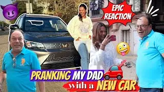 Pranked my Indian Dad with a NEW CAR! His reaction was EPIC!😂 #HustleWSar