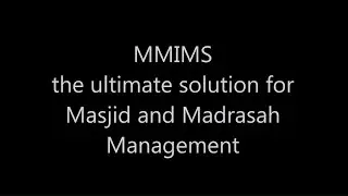 MMIMS - Masjid Madrasah Information Management System Student Database