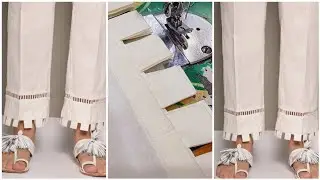 Latest newest Trendy trouser & Plazzo pant bottom designing and cutting Stitching #DIY ( Tutorial)
