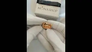 Кольцо коктейльное Калейдоскоп с кристаллами Swarovski
