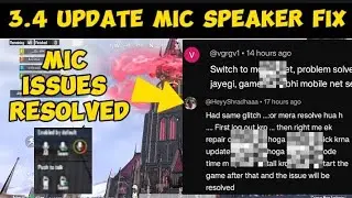 BGMI 3.4 update Mic Speaker issues 2 working solutions | BGMi Mic Problem | Bgmi Mic Not Working