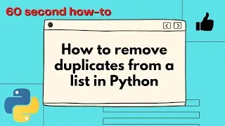 How to remove duplicates from a list in Python