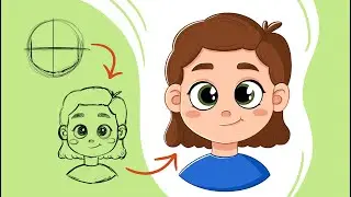 Как РИСОВАТЬ ЛИЦО в мультяшном стиле ПОЭТАПНО — урок Procreate