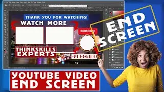 HOW TO MAKE A YOUTUBE END SCREEN CARD TEMPLATE IN PHOTOSHOP (East and FREE Tutorial)