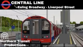 LONDON TUBE | CENTRAL LINE | Ealing Broadway - Liverpool Street | TTC video soon!