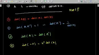 Exploring Properties of Determinants with Examples | Linear Algebra Explained