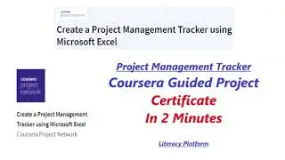 Create a Project Management Tracker using Microsoft Excel All Quiz Answer | Coursera Guided Project