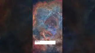 100 hours of Data on the Rosette Nebula #space #astronomy #shorts #youtubeshorts #astrophotography