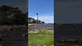 Шепелёвский маяк 1910 года на Южном берегу Финского залива, Ленинградская область
