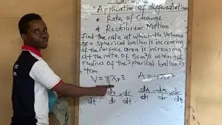 Rate of change and rectilinear motion in Application of differentiation