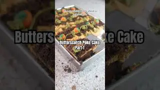 Butterscotch Poke Cake Part 1 #pokecake #chocolatecake