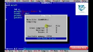 Example of Print and Scanf Function in C