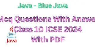 Java Tutorial | Java Mcq Questions With Answer Icse Class 10 #java #icse #mcq