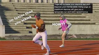 Doing yogo is faster than fast run?!! GTA ONLINE 😱