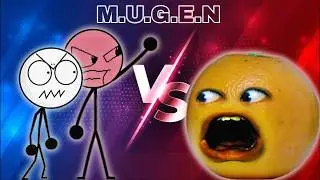 MUGEN 2 vs 1 - Carlos The Stickman V1.5 & Carlos in Devil Mode vs Annoying Orange