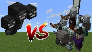 Wither vs Raid - Minecraft
