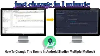 Android studio white to black theme change || how to change theme in android studio 