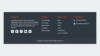 Footer Responsive Using CSS