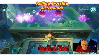 Rolling Crossfire Genshin Impact event. All 5 Rounds.
