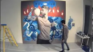 De la cancha al lienzo, "El arte del futból", Timelapse by Pepsi.
