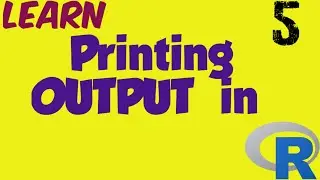 Print output in R | cat function | paste function | lesson-5 | Monika Verma